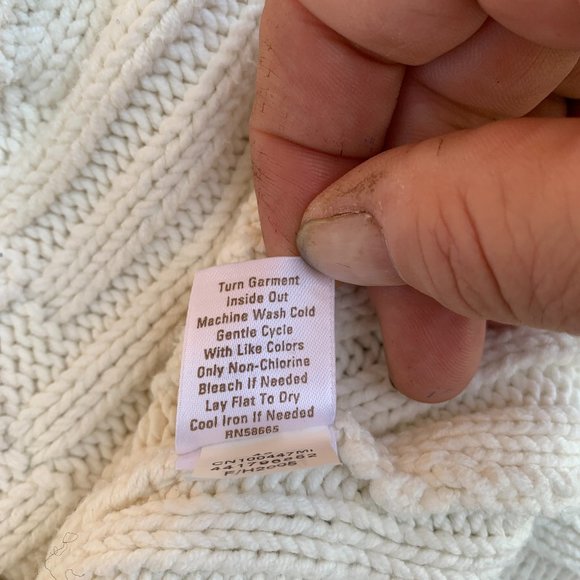 Caslon Women's Large Cream Cableknit Double Zipper with High Collar - Picture 13 of 13